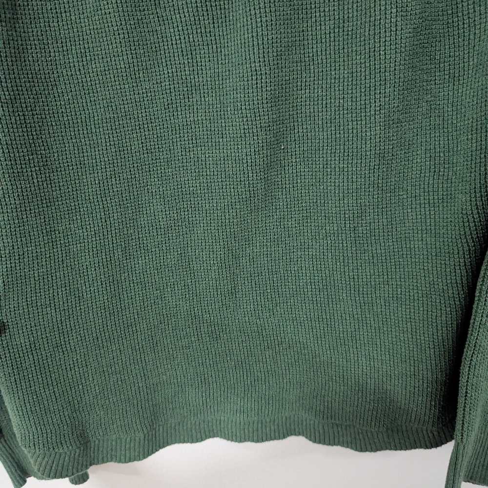 Lauren Ralph Lauren Knit Pullover Sweater Hoodie Drawstring Green XL - Picture 8 of 10